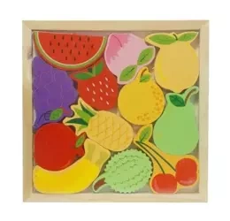 Puzzle drewniane 3D - owoce - SWEDE