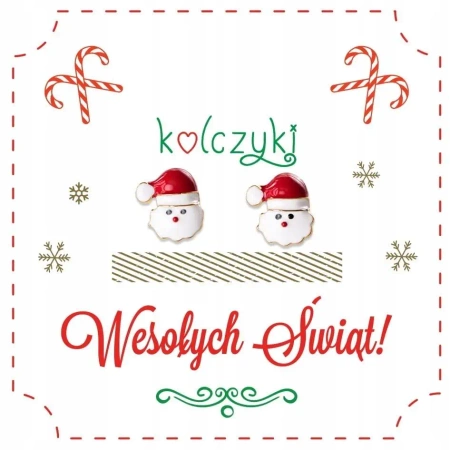 Kolczyki świąteczne na prezent Santa - Be-Happy Gifts