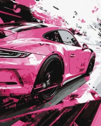 Malowanie po numerach - Różowy styl 40x50cm - Ideyka