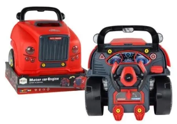 Silnik ciężarówki do rozkręcania czerwony - Leantoys