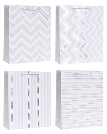 Torebka ozdobna 31x42x12cm hot-stamp mix ROZETTE