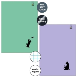 Zeszyt A4/32K kratka 90g Koty (6szt) - Bee-bee