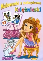Malowanki z nalepkami. Księżniczki. Diana - praca zbiorowa