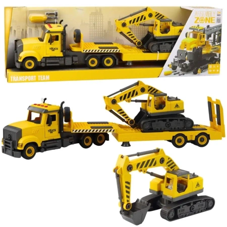 Laweta z koparką gąsienicową do skręcania - Leantoys