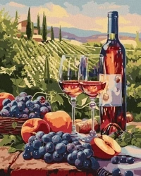 Malowanie po numerach - Wino owocowe 40x50cm - Ideyka