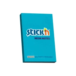 Notes samoprzylepny 76x51 mm niebieski neon 100 kartek - STICKN