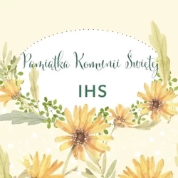 Karnet Swarovski kwadrat CL104 Komunia IHS Kwiaty - Clear Creations