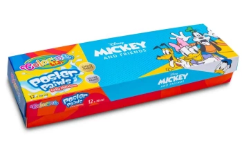 Farby plakatowe mix 20 ml Colorino Kids 12 kolorów Mickey - PATIO