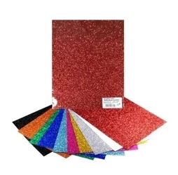 Karton brokatowy kolorowy 250g 25x35cm 10 arkuszy - Galeria Hobby