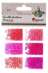Koraliki plastikowe 6 rozmiarów 32g - Titanum