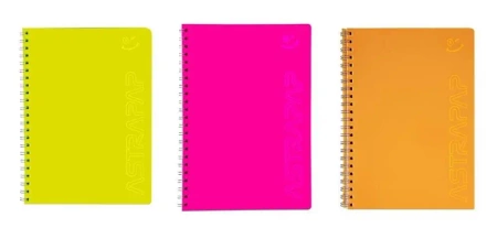 Kołozeszyt A4/100K kratka Fluo ASTRA - ASTRA papiernicze