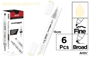 Marker Chromax z 2 końcówk. yellow 141 (6szt) - Artix