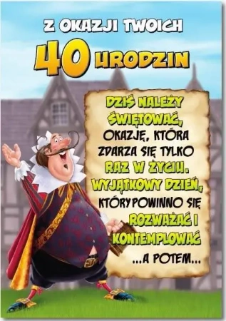 Kartka okolicznościowa Urodziny 40 - Trend