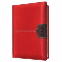 Kalendarz 2026 A6 tygodniowy czerwony - Evena