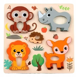 Układanka drewno zwierzęta BPUZ1183 81183