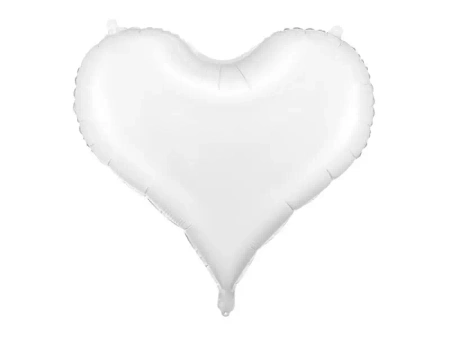 Balon foliowy Serce 75x64,5cm biały - PartyDeco
