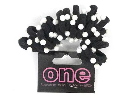 Gumka do włosów z perełkami 18szt - ADAR