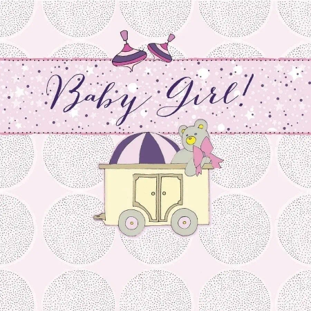 Karnet Swarovski kwadrat CL0222 Narodziny wagonik - Clear Creations