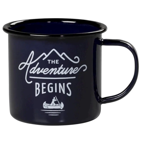 Kubek kempingowy Adventure Begins 325ml błękitny - GENTLEMENS HARDWARE
