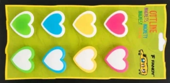 Magnesy Outline serca 8szt - Fandy