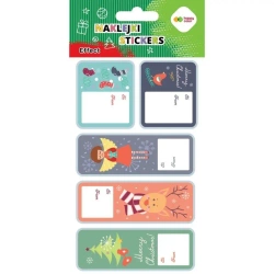 Naklejki Xmas stamp tag 10x20cm HAPPY COLOR - GDD