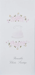 Karnet Chrzest DL C01 Koszulka kwiaty dziewczynka - MAK