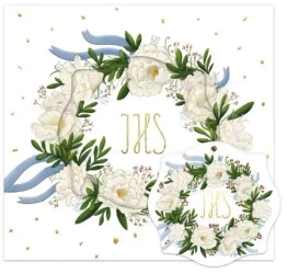 Karnet KW Komunia. IHS z wianuszkiem - Henry