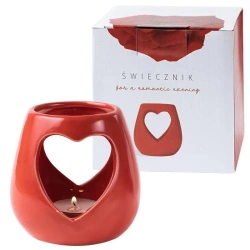 Świecznik ceramiczny w kształcie serca - Be-Happy Gifts