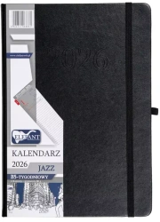Kalendarz 2026 B5 tygodniowy Jazz czarny - praca zbiorowa