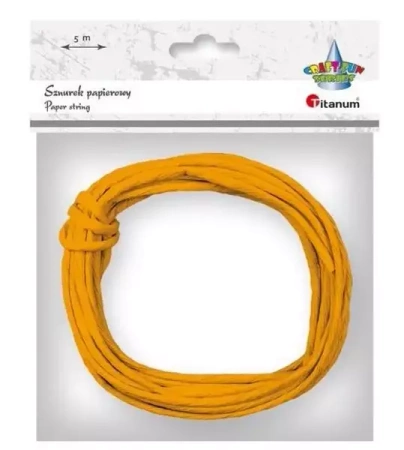 Sznurek papierowy 3.5mmx5m pomarańczowy - Titanum
