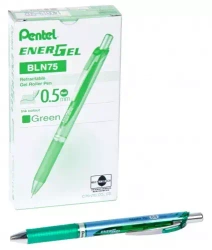 Cienkopis 0.5 K Pentel Bln75d zielony pudełko A 12