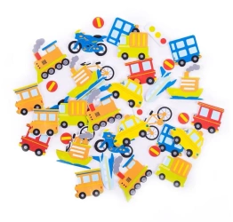 Naklejki z pianki pojazdy 39szt - Dalprint dpCraft