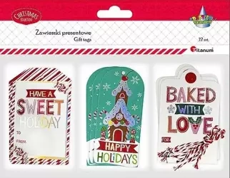 Zawieszki prezentowe na wypieki 12szt. - Titanum