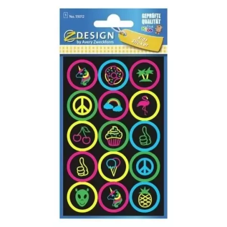Naklejki foliowe NEONowe - symbole - Zdesign