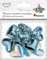 Dekoracje samoprzylepne serca 32x29mm 12szt - Titanum