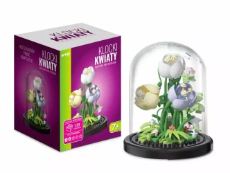 Klocki kwiaty Tulipany pod kloszem 139el 136948