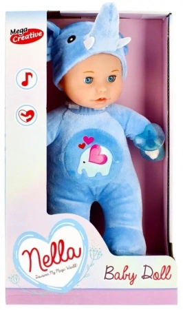 Lalka Bobas 30 cm z akcesoriami miękka Nella - Mega Creative