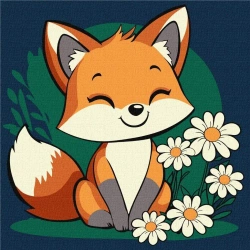 Malowanie po numerach -Piękna lisiczka Kids - Ideyka