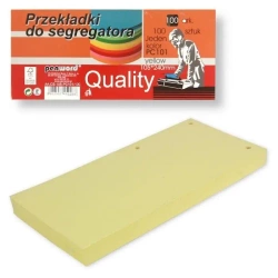 Przekładki do segregatora 100szt yellow - Penword