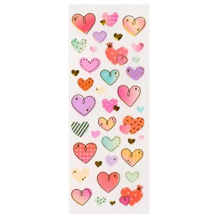 Naklejki kolorowe serduszka - Arpex