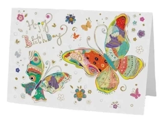 Karnet B6 + koperta MO7344X1 Urodziny Motyle - Turnowsky