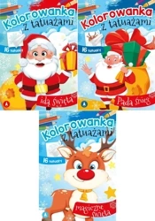 3W1 KOLOROWANKA Z TATUAŻAMI MAGICZNE ŚWIĘTA + PADA ŚNIEG + IDĄ ŚWIĘTA - Opracowanie zbiorowe