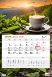 Kalendarz 2026 jednodzielny Kawa - Sapt