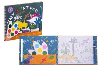 Kolorowanki z farbkami dinozaury - Floss & Rock