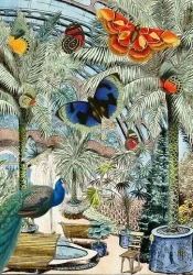 Karnet B6 z kopertą Motyle i palmy - Madame Treacle