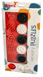 Puzzle sensoryczne kółeczka XL kontrastowe - Mom's Care
