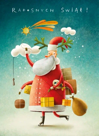 Karnet B6 BN zapachowy Mikołaj - Henry