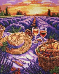 Diamentowa mozaika - Fioletowy horyzont 40x50cm - Ideyka