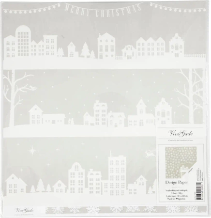 Papier ozdobny Christmas 30,5x30,5cm 180g 3 arkusze edycja limitowana - Happy Color
