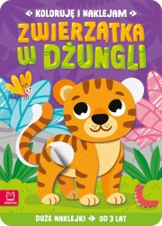 Koloruję i naklejam. Zwierzątka w dżungli - Anna Podgórska